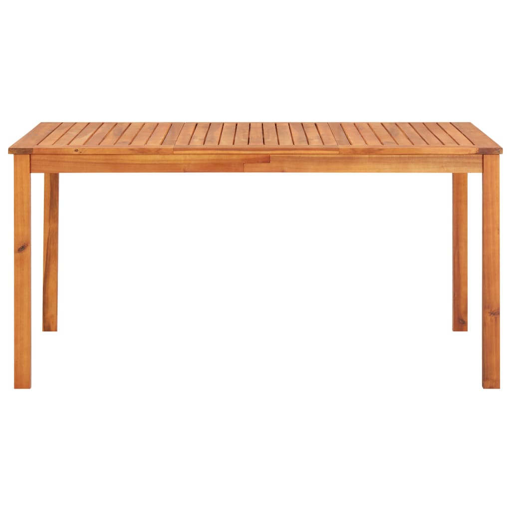 Outdoor Dining Set Brown frame Solid Acacia wood 7-piece set