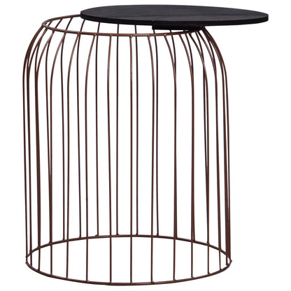 Coffee Table Set of 3 Copper MDF Small Stackable Coffee Table