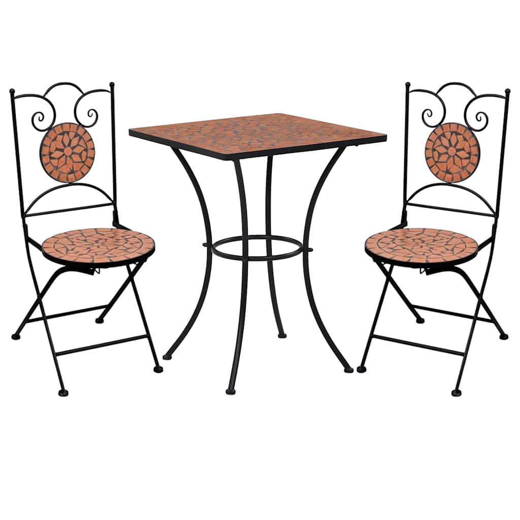 Mosaic Bistro Set Terracotta Powder-coated iron Medium Durable