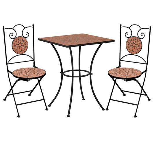 Mosaic Bistro Set Terracotta Powder-coated iron Medium Durable