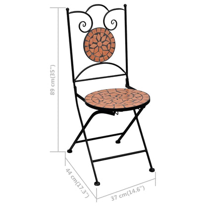 Mosaic Bistro Set Terracotta Powder-coated iron Medium Durable