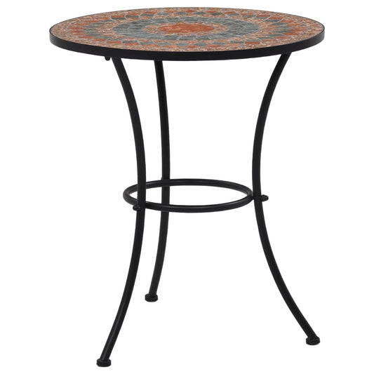 Mosaic Bistro Set Terracotta, Gray, Orange