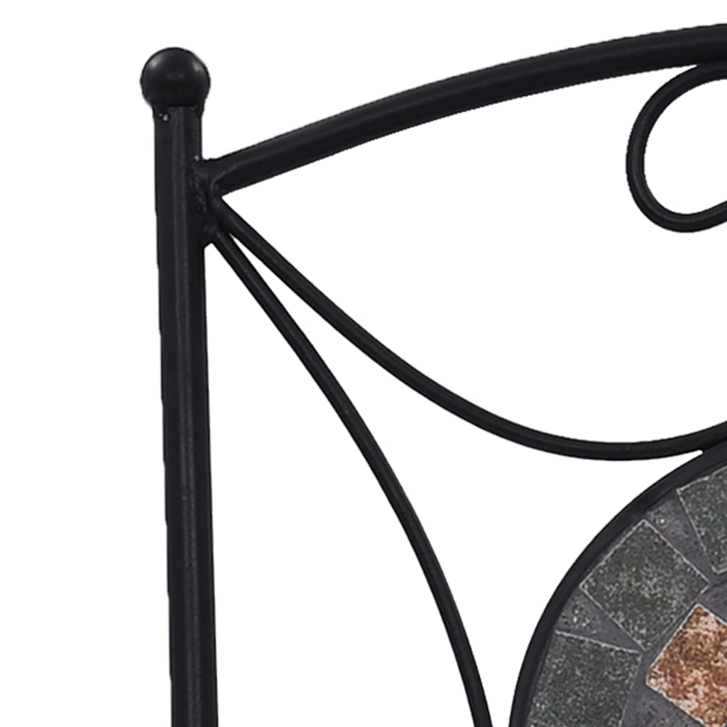 Mosaic Bistro Set Terracotta, Gray, Orange