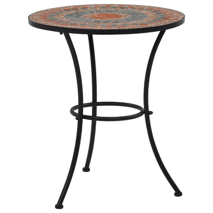 Mosaic Bistro Set Terracotta, Gray, Orange