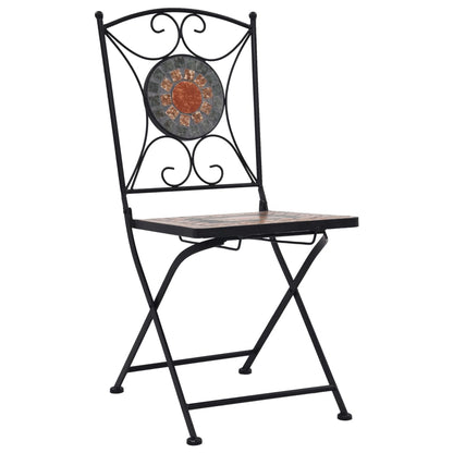 Mosaic Bistro Set Terracotta, Gray, Orange