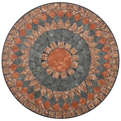 Mosaic Bistro Set Terracotta, Gray, Orange
