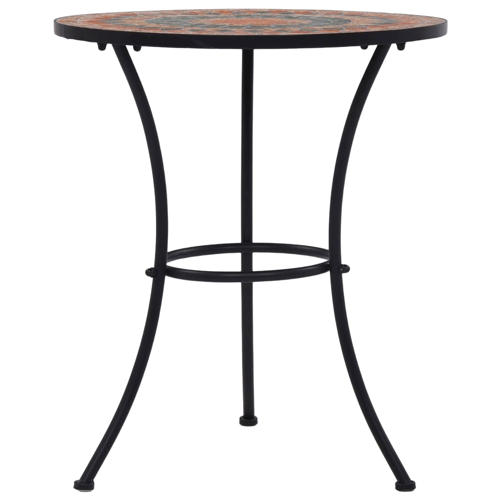 Mosaic Bistro Set Terracotta, Gray, Orange