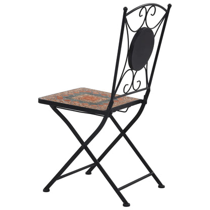 Mosaic Bistro Set Terracotta, Gray, Orange