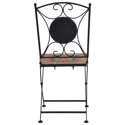 Mosaic Bistro Set Terracotta, Gray, Orange