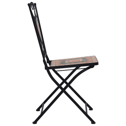 Mosaic Bistro Set Terracotta, Gray, Orange