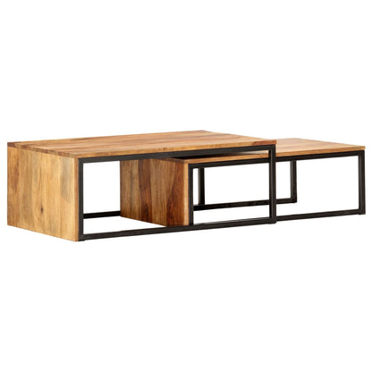Coffee Table Set of 2 Brown
