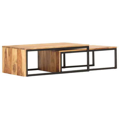 Coffee Table Set of 2 Brown