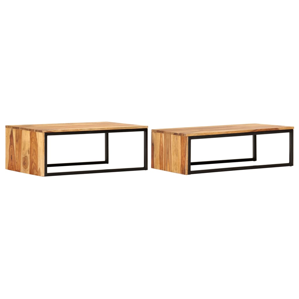 Coffee Table Set of 2 Brown