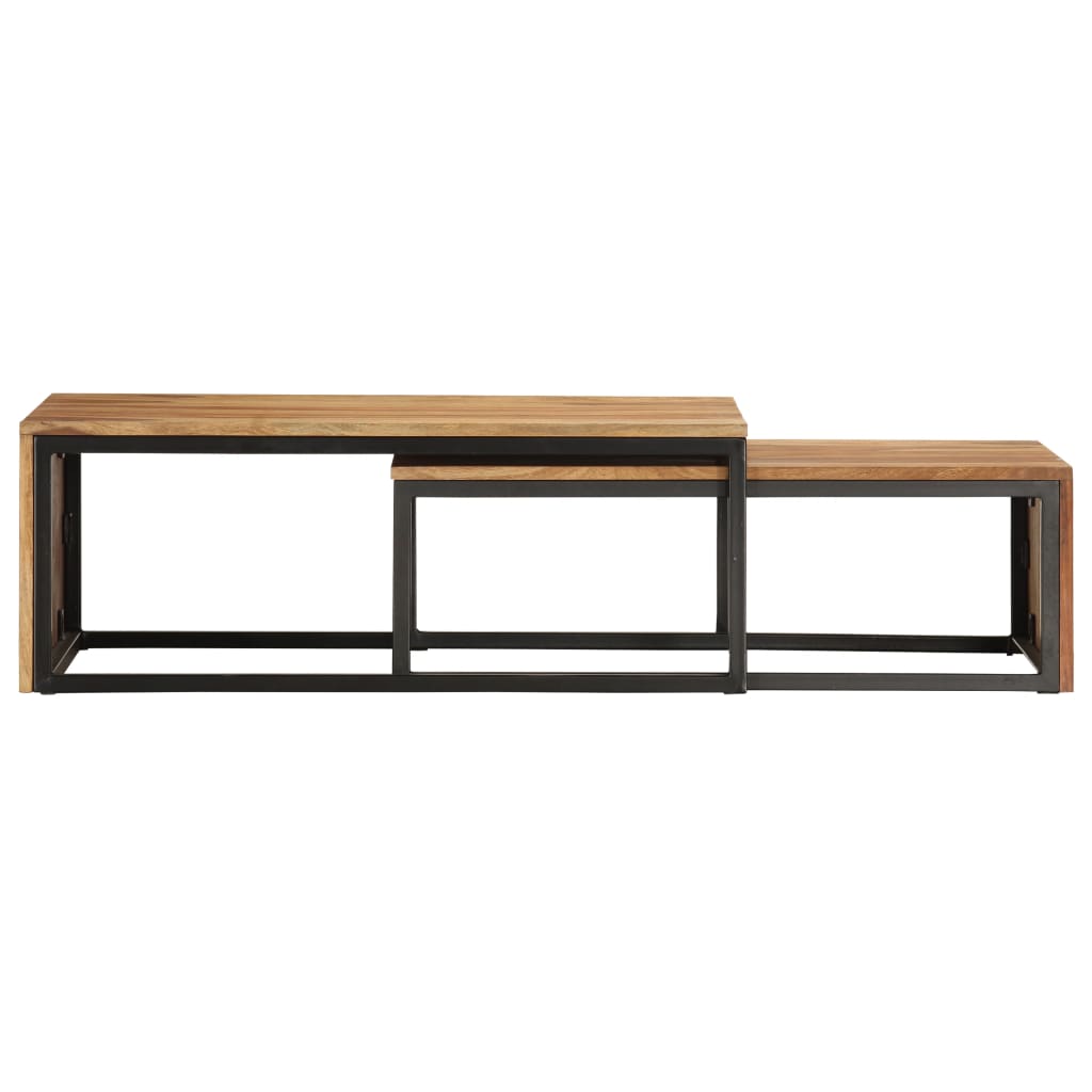 Coffee Table Set of 2 Brown