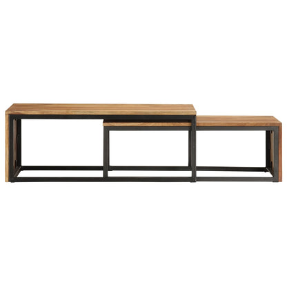 Coffee Table Set of 2 Brown