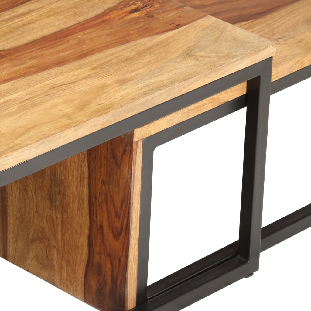 Coffee Table Set of 2 Brown
