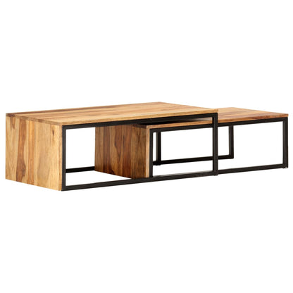 Coffee Table Set of 2 Brown