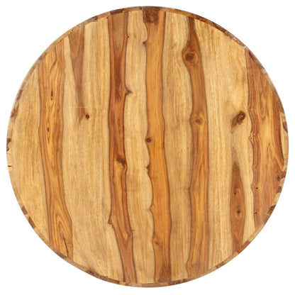 Coffee Table Natural Solid Acacia Wood 25.6 in dia Coffee Table