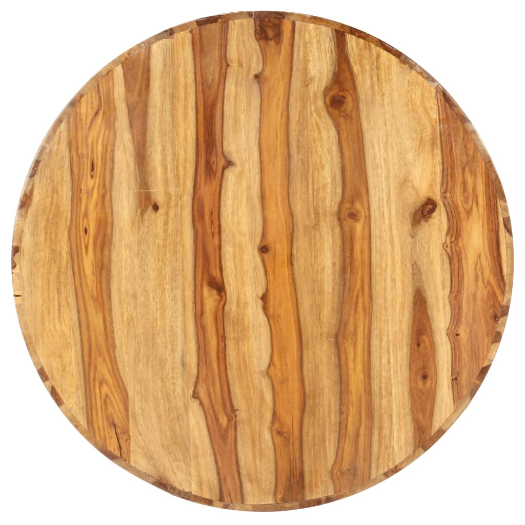 Coffee Table Natural Solid Acacia Wood 25.6 in dia Coffee Table