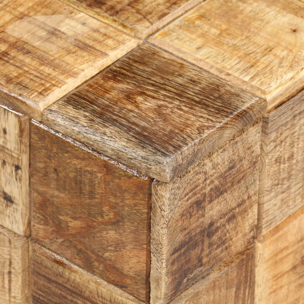 Coffee Table Brown Solid mango wood Small Stackable
