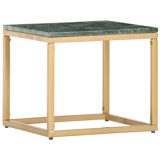 Coffee Table Green Real Stone with Marble Finish Small Durable