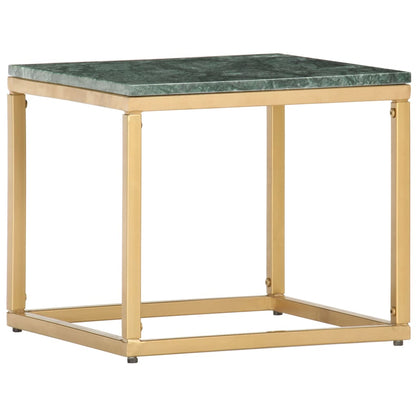 Coffee Table Green Real Stone with Marble Finish Small Durable
