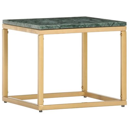 Coffee Table Green Real Stone with Marble Finish Small Durable