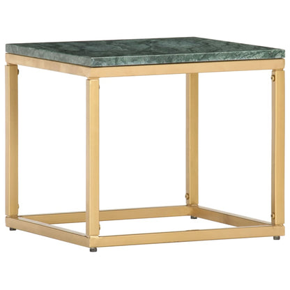 Coffee Table Green Real Stone with Marble Finish Small Durable