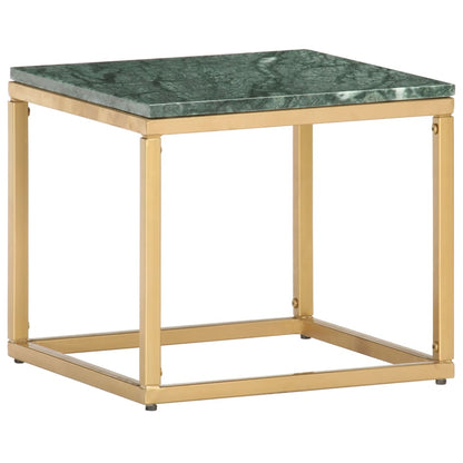 Coffee Table Green Real Stone with Marble Finish Small Durable
