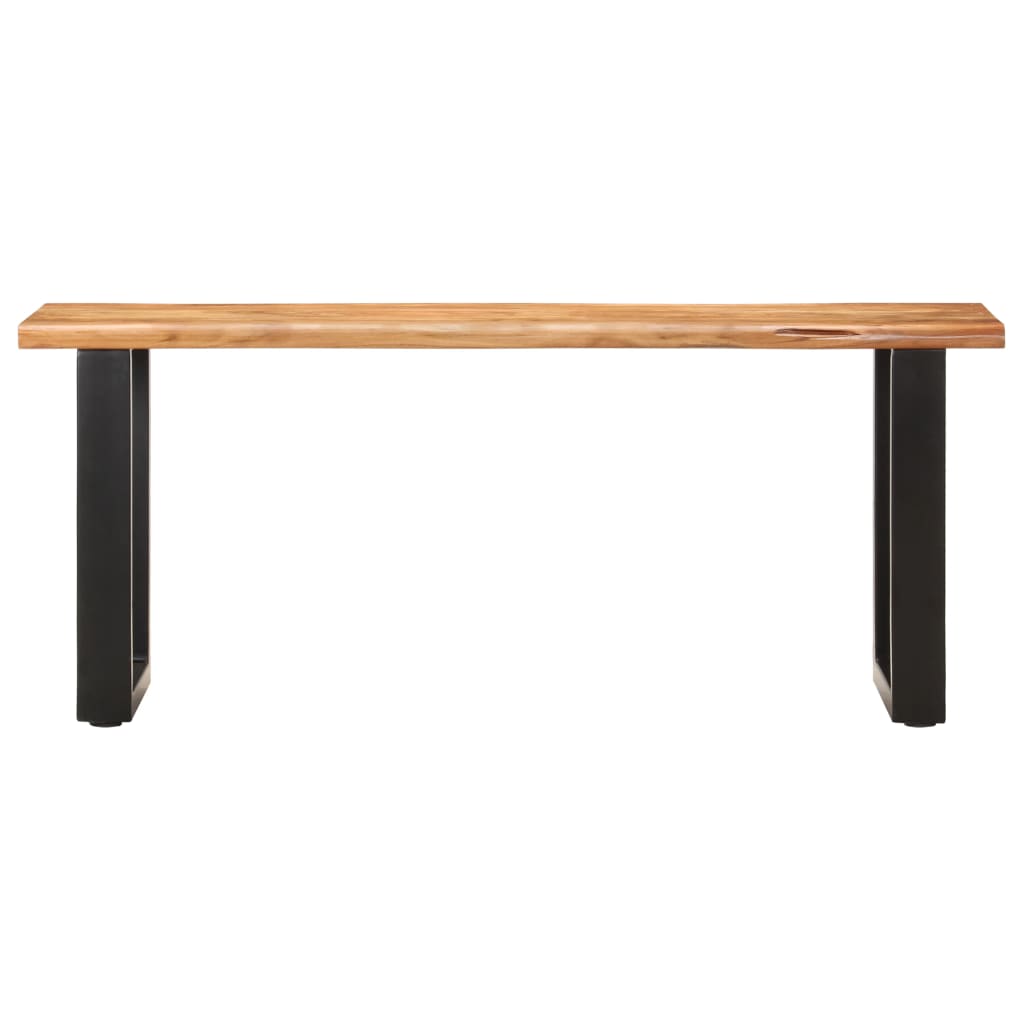 Bench Brown and black Solid Acacia wood and Steel Medium Durable