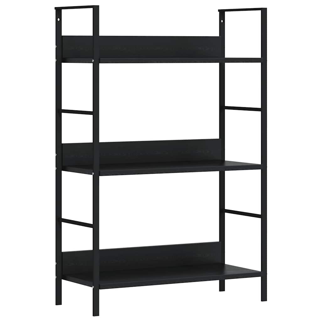Shelf Cabinet Black Engineered wood, Steel Medium Bookshelf