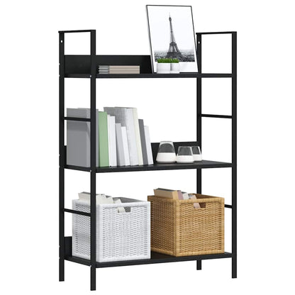 Shelf Cabinet Black Engineered wood, Steel Medium Bookshelf