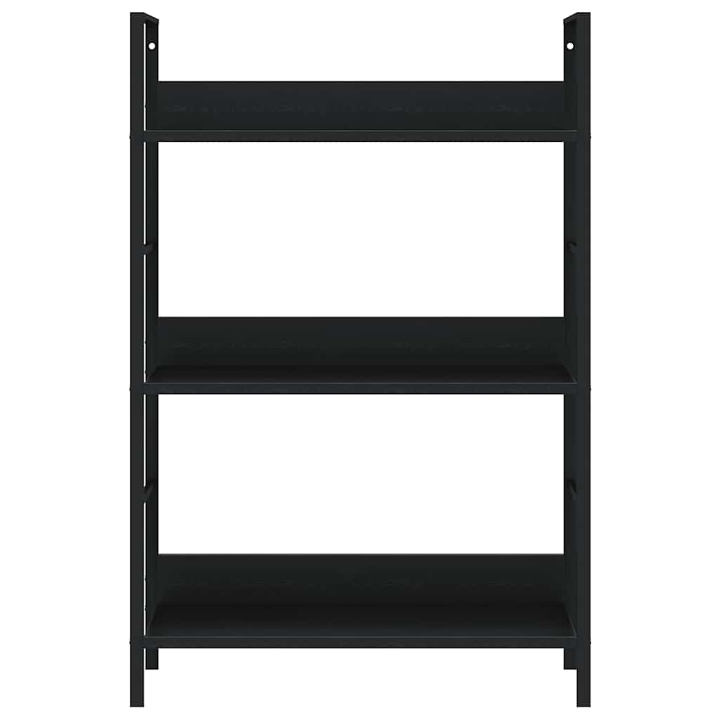Shelf Cabinet Black Engineered wood, Steel Medium Bookshelf