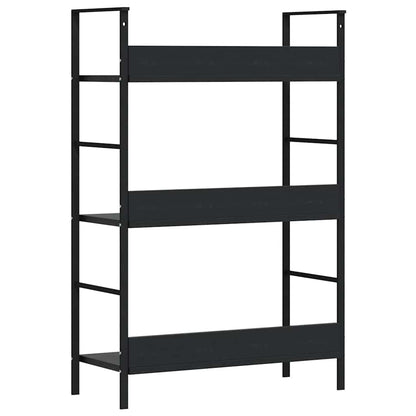 Shelf Cabinet Black Engineered wood, Steel Medium Bookshelf