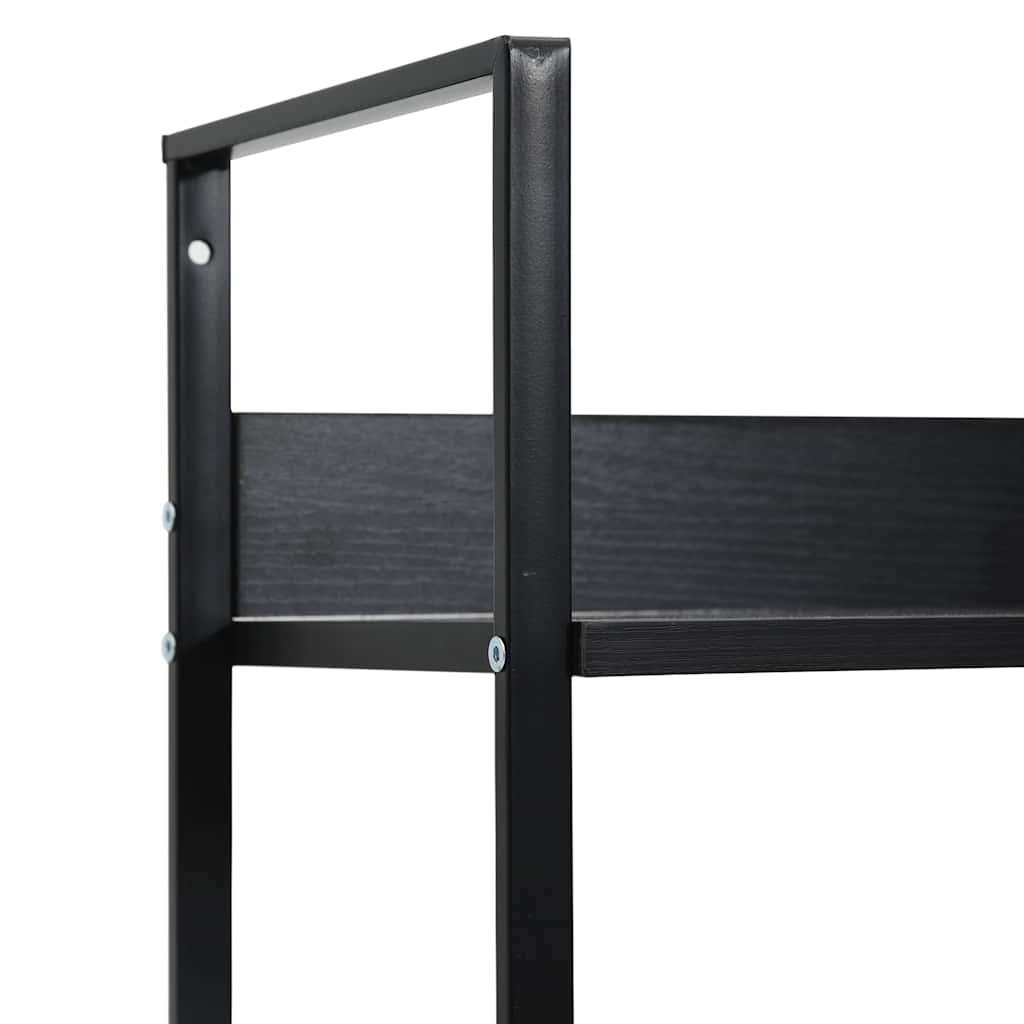 Shelf Cabinet Black Engineered wood, Steel Medium Bookshelf