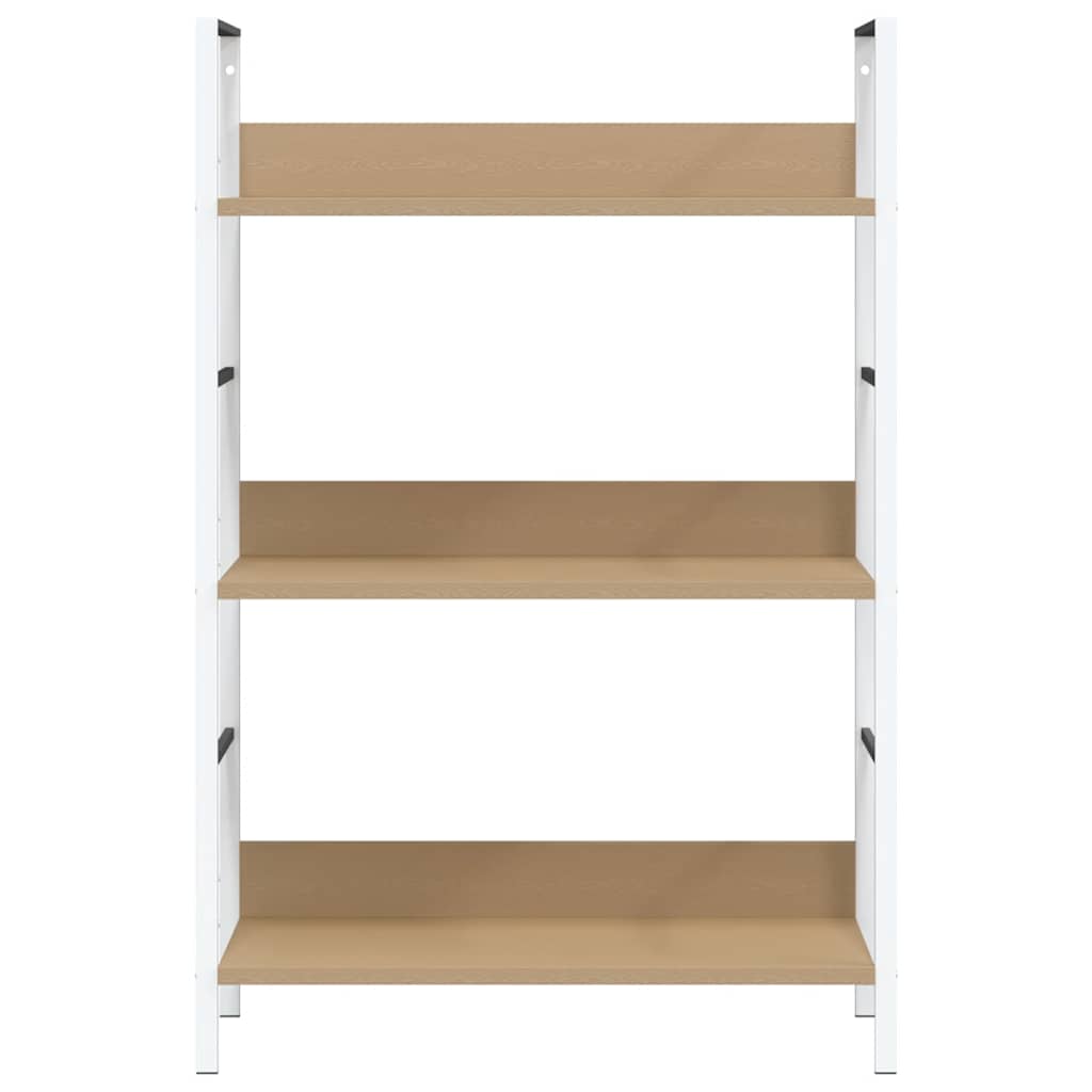 Shelf Cabinet Oak and White Engineered wood Medium Storage