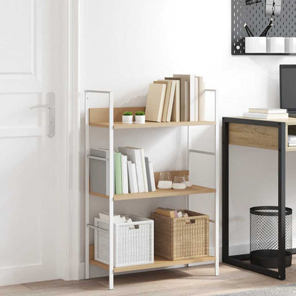 Shelf Cabinet Oak and White Engineered wood Medium Storage