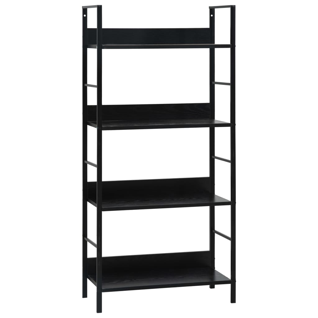 Shelf Cabinet Black Engineered Wood, Steel Medium Shelf Cabinet