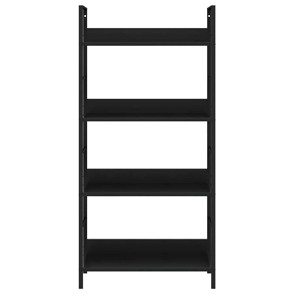 Shelf Cabinet Black Engineered Wood, Steel Medium Shelf Cabinet