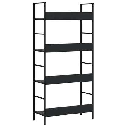 Shelf Cabinet Black Engineered Wood, Steel Medium Shelf Cabinet