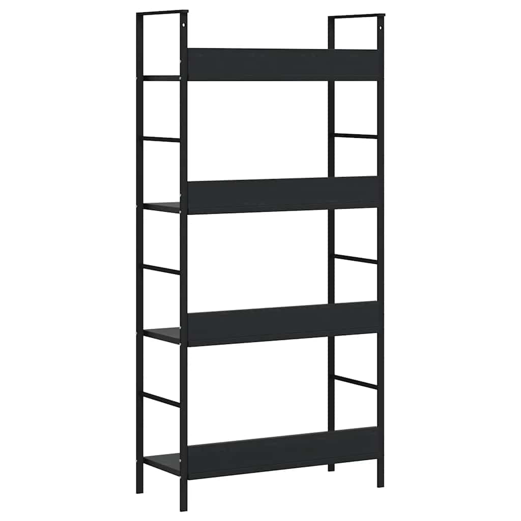 Shelf Cabinet Black Engineered Wood, Steel Medium Shelf Cabinet