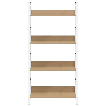 Shelf Cabinet Oak and White Engineered wood, steel Medium