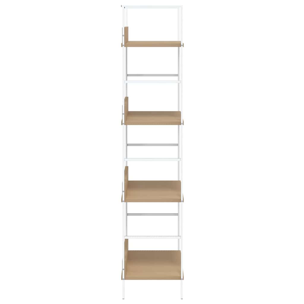 Shelf Cabinet Oak and White Engineered wood, steel Medium