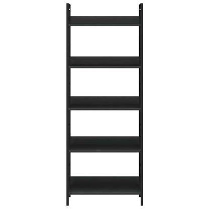 Shelf Cabinet Black Engineered Wood 23.6x10.9x62.4 in