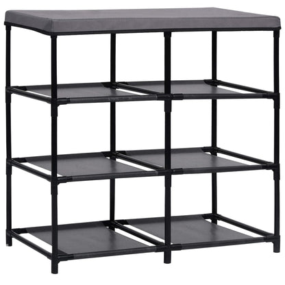 Cabinet Shelf Grey Steel and Fabric Medium Cabinet Shelf