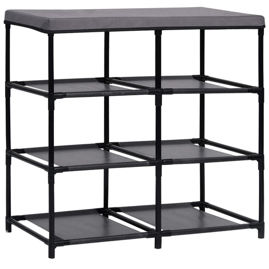 Cabinet Shelf Grey Steel and Fabric Medium Cabinet Shelf