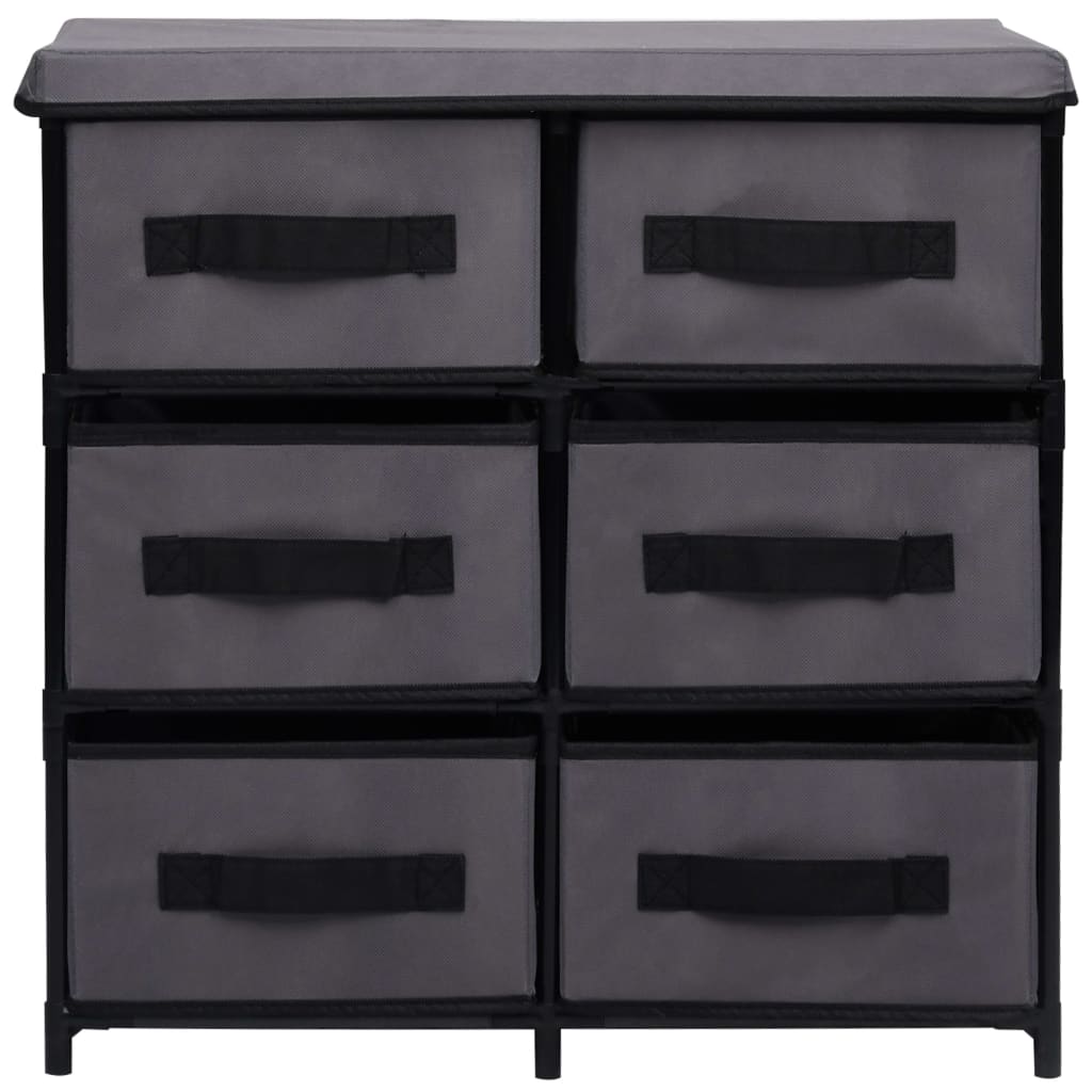 Cabinet Shelf Grey Steel and Fabric Medium Cabinet Shelf