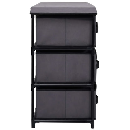 Cabinet Shelf Grey Steel and Fabric Medium Cabinet Shelf