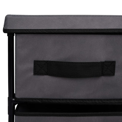 Cabinet Shelf Grey Steel and Fabric Medium Cabinet Shelf