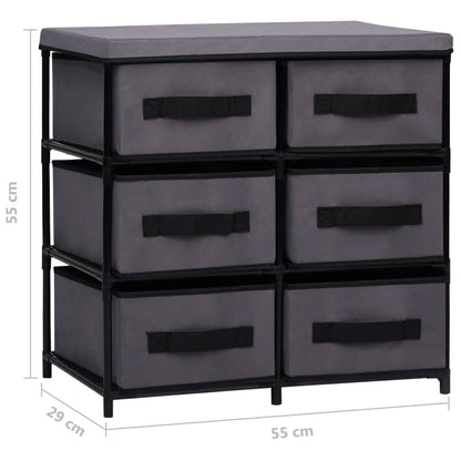 Cabinet Shelf Grey Steel and Fabric Medium Cabinet Shelf